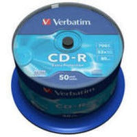 Verbatim CDR Extra Protection 700MB Spindle of 50 - 43351 - ONE CLICK SUPPLIES