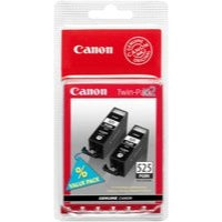 Canon PGI525BK Black Standard Capacity Ink Cartridge 2 x 19ml Twinpack - 4529B010 - ONE CLICK SUPPLIES