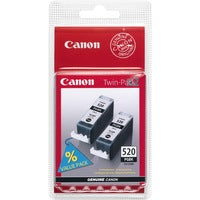 Canon PGI520BK Black Standard Capacity Ink Cartridge 2 x 19ml Twinpack - 2932B012 - ONE CLICK SUPPLIES