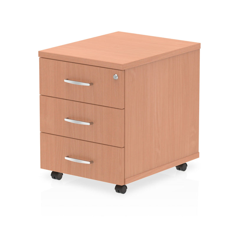 Impulse 3 Drawer Mobile Pedestal Beech I000065 - ONE CLICK SUPPLIES