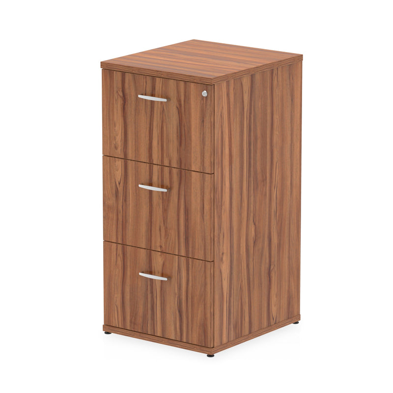 Dynamic Impulse 3 Drawer Filing Cabinet Walnut I000133 - ONE CLICK SUPPLIES