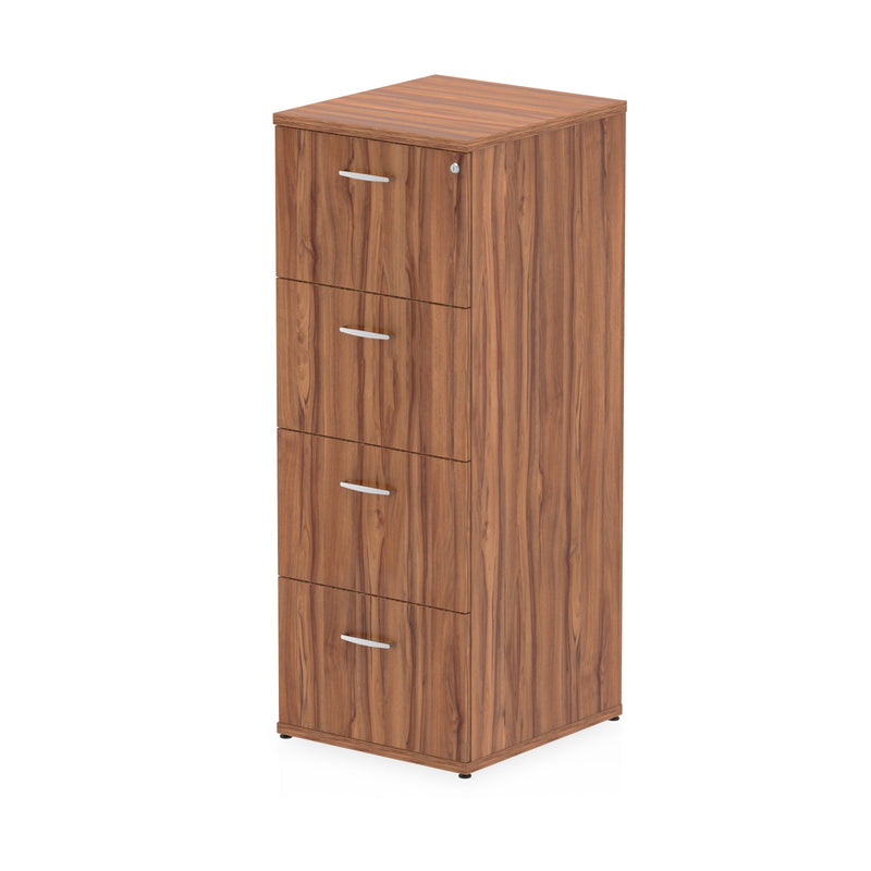 Dynamic Impulse 4 Drawer Filing Cabinet Walnut I000134 - ONE CLICK SUPPLIES