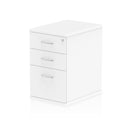 Impulse 600mm Deep 3 Drawer Desk High Pedestal White I000189 - ONE CLICK SUPPLIES