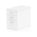 Impulse 800mm Deep 3 Drawer Desk High Pedestal White I000191 - ONE CLICK SUPPLIES