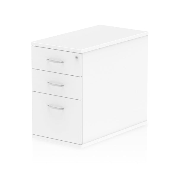 Impulse 800mm Deep 3 Drawer Desk High Pedestal White I000191 - ONE CLICK SUPPLIES