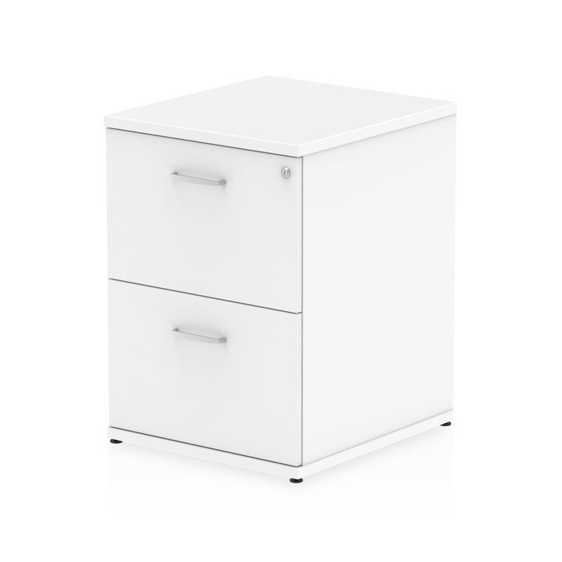 Impulse 2 Drawer Filing Cabinet White I000192 - ONE CLICK SUPPLIES