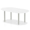 Dynamic Impulse 1800mm Boardroom Table White Top Silver Post Leg I000203 - ONE CLICK SUPPLIES