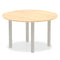 Dynamic Impulse 1200mm Round Table Maple Top Silver Post Leg I000260 - ONE CLICK SUPPLIES