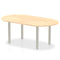 Dynamic Impulse 1800mm Boardroom Table Maple Top Silver Post Leg I000263 - ONE CLICK SUPPLIES