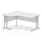 Impulse 1600mm Left Crescent Desk White Top Silver Cantilever Leg I000321 - ONE CLICK SUPPLIES