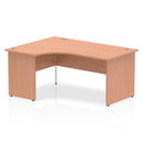 Impulse 1600mm Left Crescent Desk Beech Top Panel End Leg I000387 - ONE CLICK SUPPLIES