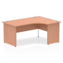 Impulse 1600mm Right Crescent Desk Beech Top Panel End Leg I000388 - ONE CLICK SUPPLIES