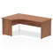 Dynamic Impulse 1800mm Left Crescent Desk Walnut Top Panel End Leg I000433 - ONE CLICK SUPPLIES