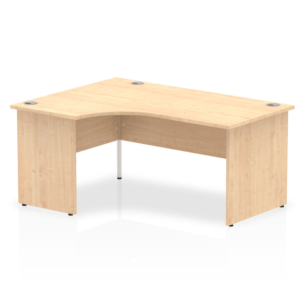 Dynamic Impulse 1600mm Left Crescent Desk Maple Top Panel End Leg I000453 - ONE CLICK SUPPLIES