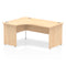 Dynamic Impulse 1600mm Left Crescent Desk Maple Top Panel End Leg I000453 - ONE CLICK SUPPLIES