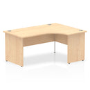 Dynamic Impulse 1600mm Right Crescent Desk Maple Top Panel End Leg I000454 - ONE CLICK SUPPLIES