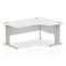 Dynamic Impulse 1600mm Right Crescent Desk White Top Silver Cable Managed Leg I000492 - ONE CLICK SUPPLIES