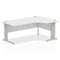 Dynamic Impulse 1800mm Right Crescent Desk White Top Silver Cable Managed Leg I000494 - ONE CLICK SUPPLIES