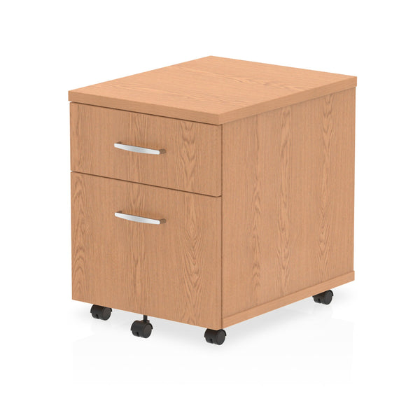 Impulse 2 Drawer Mobile Pedestal Oak I000772 - ONE CLICK SUPPLIES