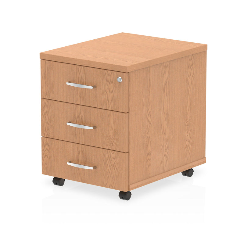 Impulse 3 Drawer Mobile Pedestal Oak I000773 - ONE CLICK SUPPLIES