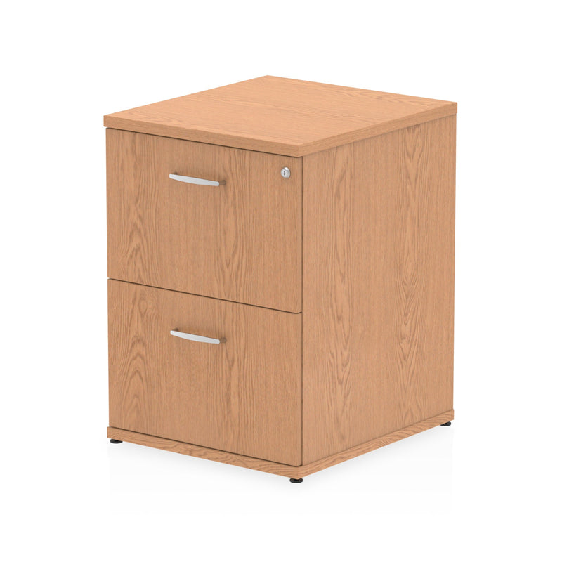 Impulse 2 Drawer Filing Cabinet Oak I000780 - ONE CLICK SUPPLIES