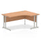 Impulse 1600mm Right Crescent Desk Oak Top Silver Cantilever Leg I000823 - ONE CLICK SUPPLIES