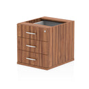 Dynamic Impulse 3 Drawer Fixed Pedestal Walnut I001644 - ONE CLICK SUPPLIES