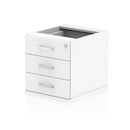 Impulse 3 Drawer Fixed Pedestal White I001647 - ONE CLICK SUPPLIES