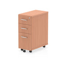 Impulse 3 Drawer Narrow Under Desk Pedestal Beech I001649 - ONE CLICK SUPPLIES