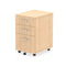 Dynamic Impulse 3 Drawer Under Desk Pedestal Maple I001656 - ONE CLICK SUPPLIES