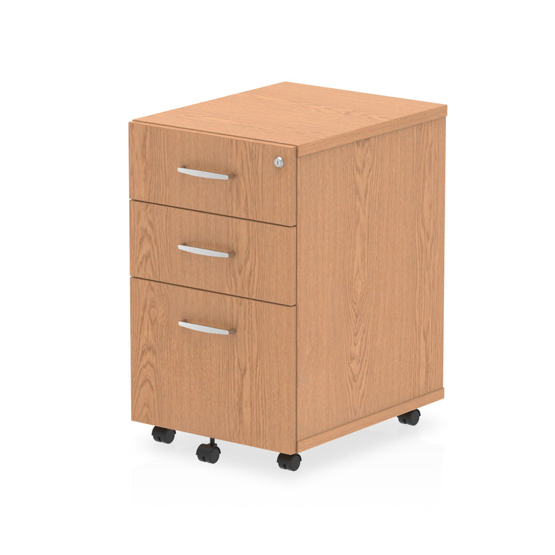 Impulse 3 Drawer Under Desk Pedestal Oak I001660 - ONE CLICK SUPPLIES