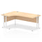 Impulse Contract Left Hand Crescent Cantilever Desk W1800 x D1200 x H730mm Maple Finish/White Frame - I002620 - ONE CLICK SUPPLIES