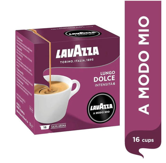 Lavazza A Modo Mio Lungo Dolce Eco Caps 16's - ONE CLICK SUPPLIES