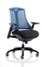 Flex Chair Black Frame With Blue Back KC0076 - ONE CLICK SUPPLIES