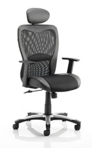 Victor II Executive Chair Black With Headrest KC0160 - ONE CLICK SUPPLIES