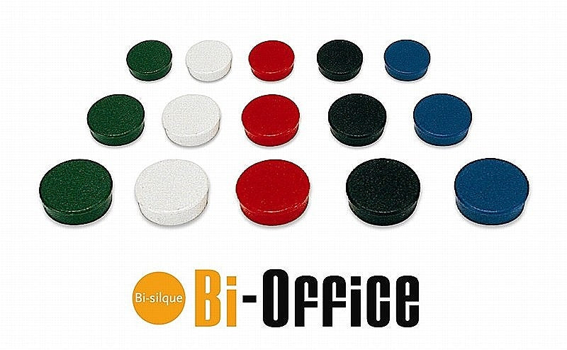 Bi-Office Round Magnets 20mm Assorted PK10 - ONE CLICK SUPPLIES
