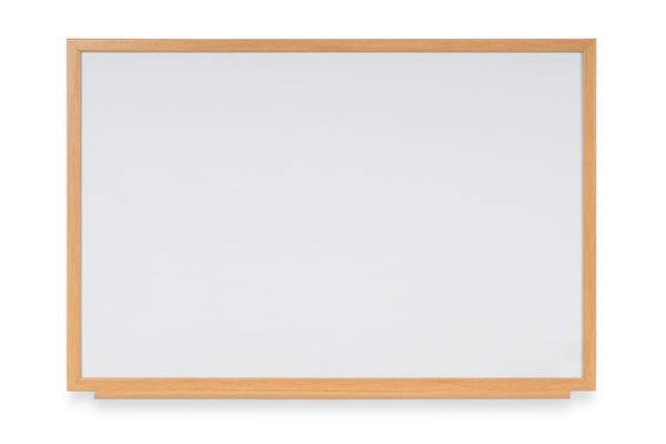 Bi-Office Earth-It Non Magnetic Melamine Whiteboard Oak Wood Frame 2400x1200mm - MB86002319 - ONE CLICK SUPPLIES