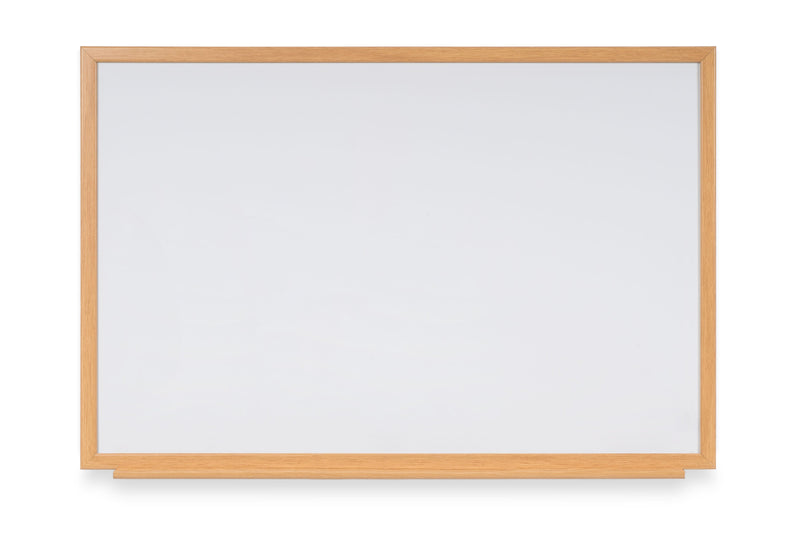 Bi-Office Earth-It Non Magnetic Melamine Whiteboard Oak Wood Frame 2400x1200mm - MB86002319 - ONE CLICK SUPPLIES