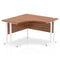 Dynamic Impulse 1200mm Corner Desk Walnut Top White Cantilever Leg MI002126 - ONE CLICK SUPPLIES