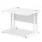 Impulse 1000 x 800mm Straight Desk White Top White Cantilever Leg MI002190 - ONE CLICK SUPPLIES