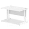 Impulse 1200 x 800mm Straight Desk White Top White Cantilever Leg MI002191 - ONE CLICK SUPPLIES