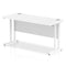 Impulse 1400 x 600mm Straight Desk White Top White Cantilever Leg MI002202 - ONE CLICK SUPPLIES