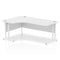 Impulse Contract Left Hand Crescent Cantilever Desk W1800 x D1200 x H730mm White Finish/White Frame - I002394 - ONE CLICK SUPPLIES