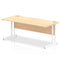 Impulse 1800 x 800mm Straight Desk Maple Top White Cantilever Leg MI002420 - ONE CLICK SUPPLIES