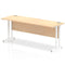 Impulse 1800 x 600mm Straight Desk Maple Top White Cantilever Leg MI002430 - ONE CLICK SUPPLIES