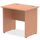 Impulse 800 x 600mm Straight Desk Beech Top Panel End Leg MI002886 - ONE CLICK SUPPLIES