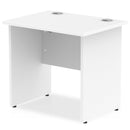 Impulse 800 x 600mm Straight Desk White Top Panel End Leg MI002896 - ONE CLICK SUPPLIES