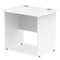 Impulse 800 x 600mm Straight Desk White Top Panel End Leg MI002896 - ONE CLICK SUPPLIES