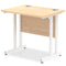 Impulse 800 x 600mm Straight Desk Maple Top White Cantilever Leg MI002900 - ONE CLICK SUPPLIES