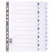 Exacompta Index 1-12 A4 Extra Wide 160gsm Card White with White Mylar Tabs - MWD1-12Z-EW - ONE CLICK SUPPLIES